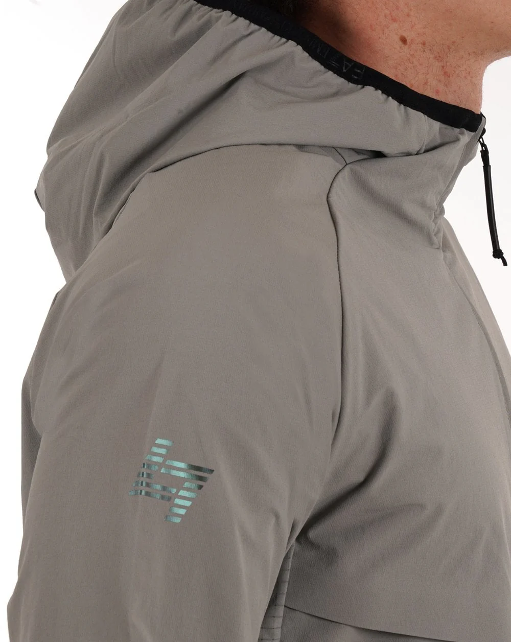 Emporio Armani EA7 Dynamic Athlete Hooded Tech Jacket Grey - Image 2