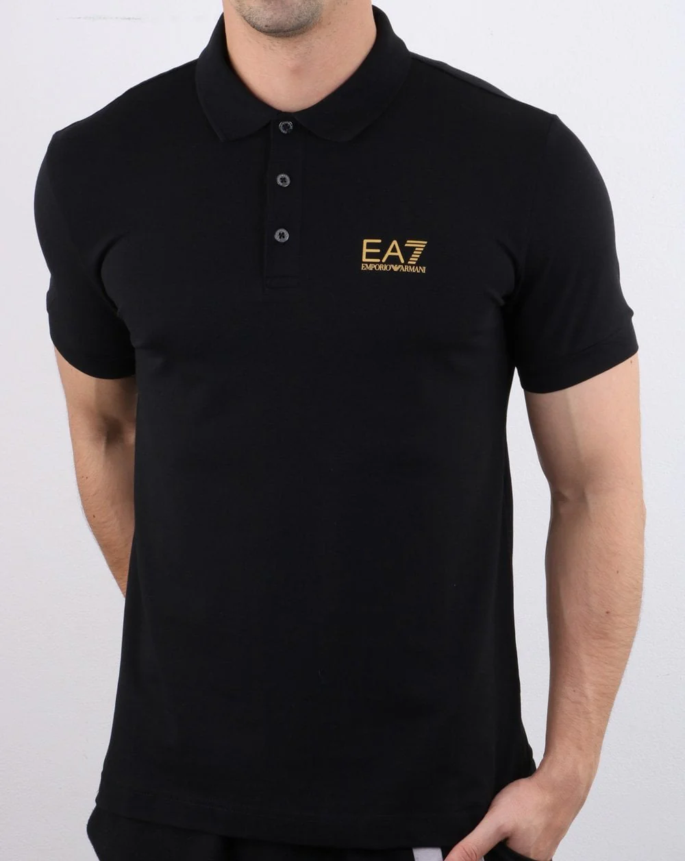 Emporio Armani EA7 Polo Shirt Black - Image 2