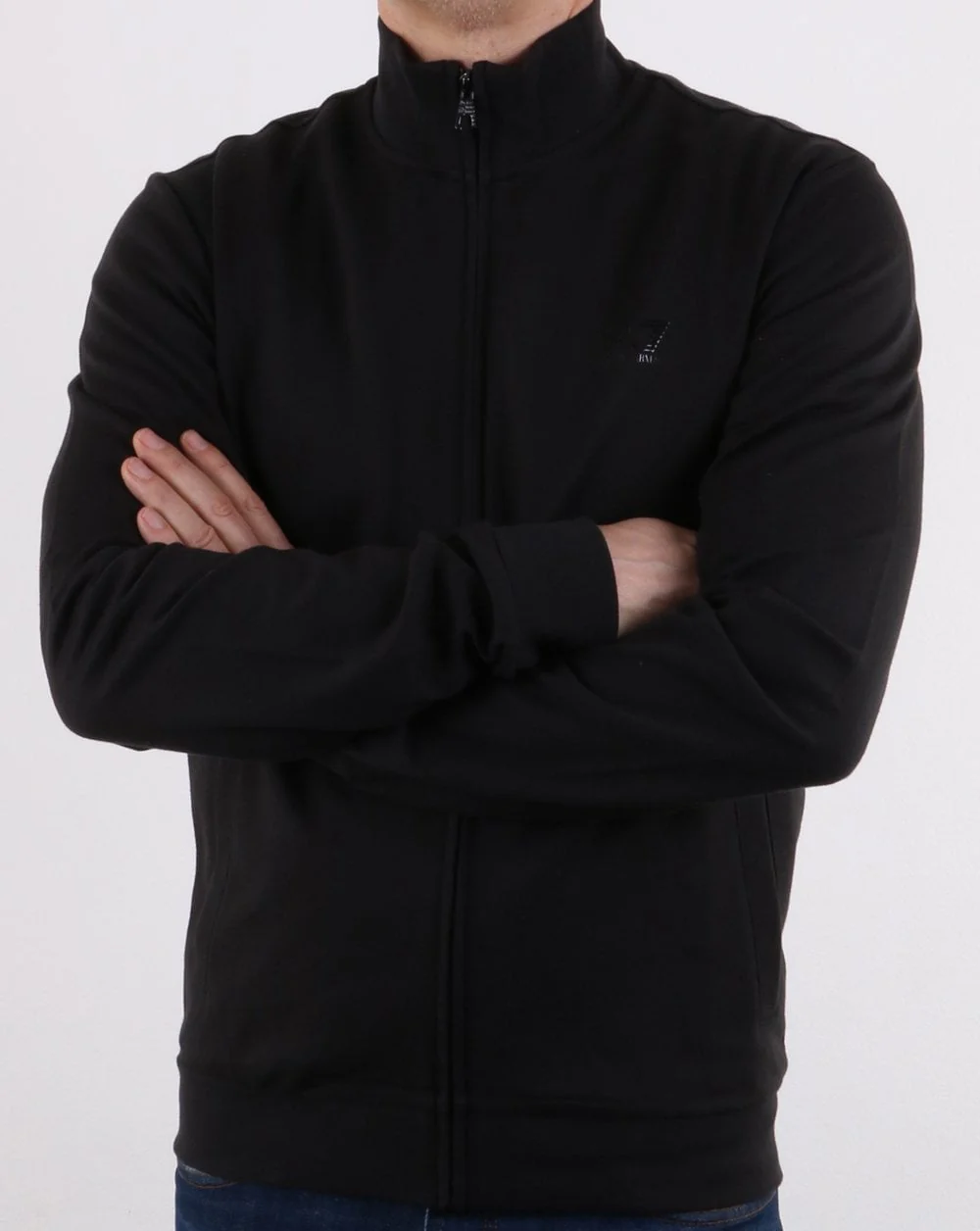 Emporio Armani EA7 Track Top Black - Image 2