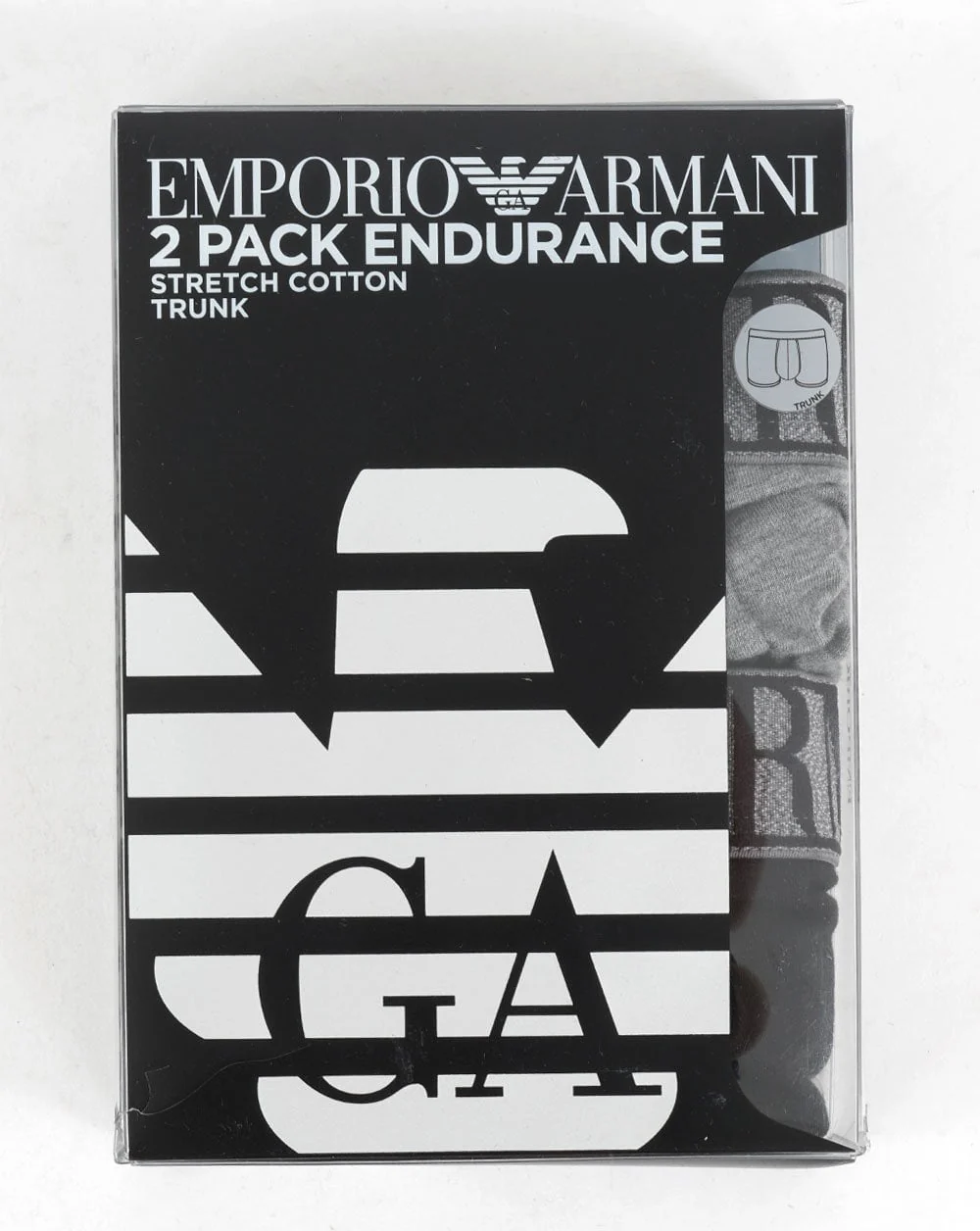 Emporio Armani Twin Pack Boxers Black/Grey - Image 2