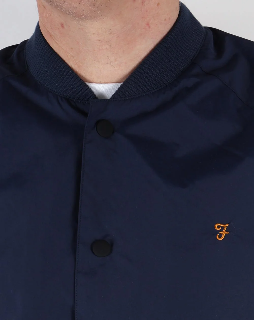 Farah Bellinger Bomber Jacket Navy - Image 3