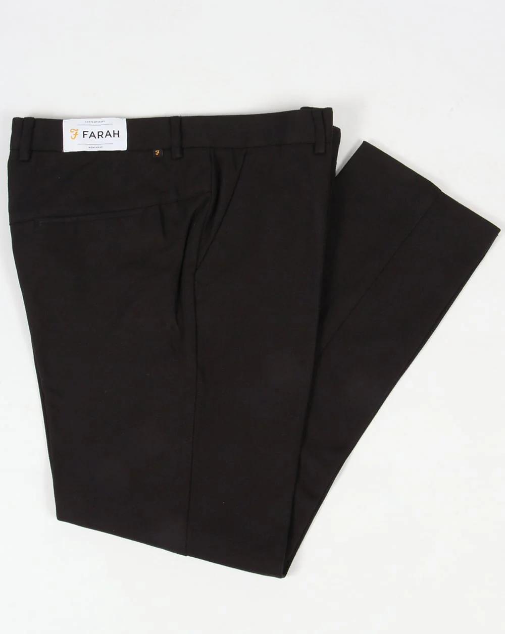 Farah Denby Rigid Hopsack Trousers Black
