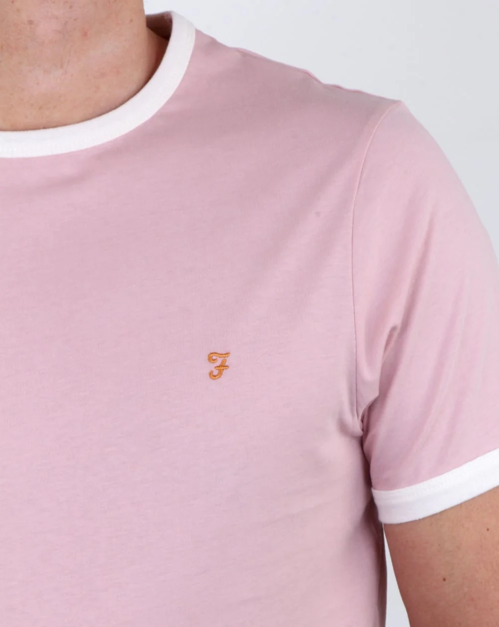 Farah Groves Ringer T Shirt Rose - Image 2
