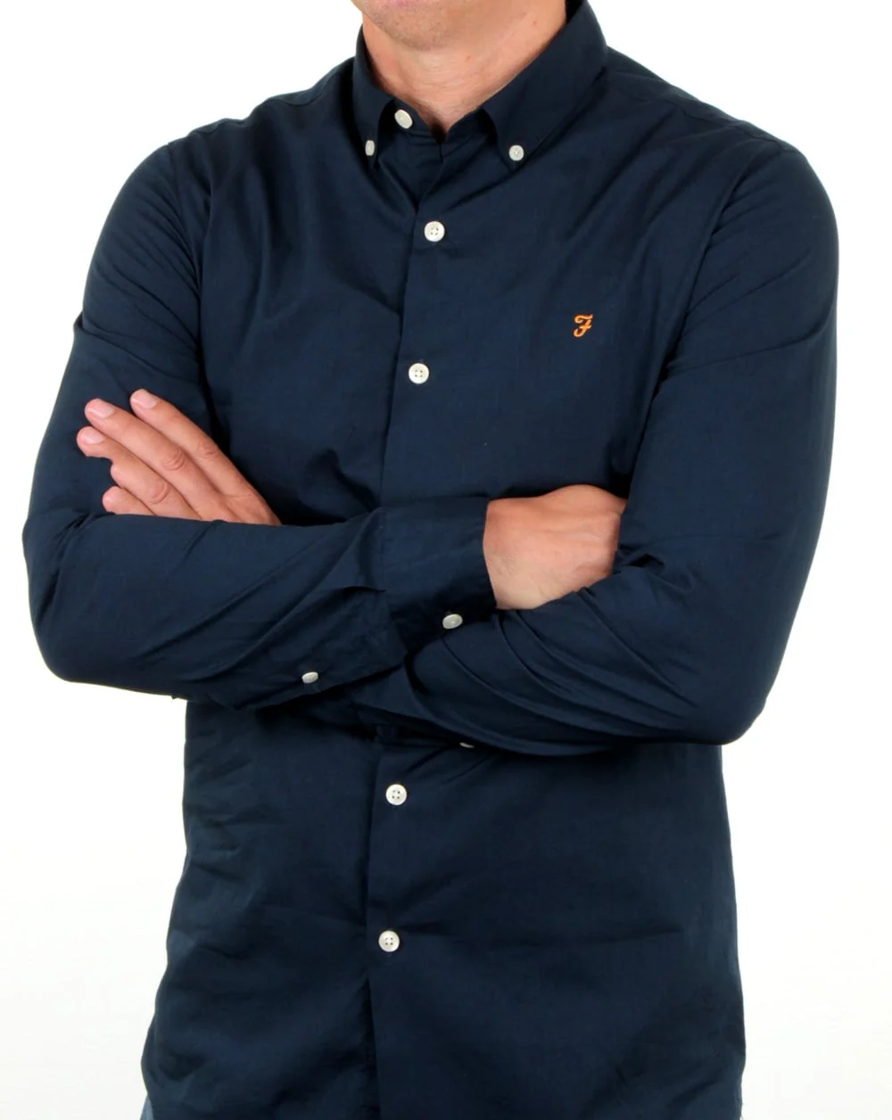 Farah Smarter Poplin Shirt True Navy - Image 3