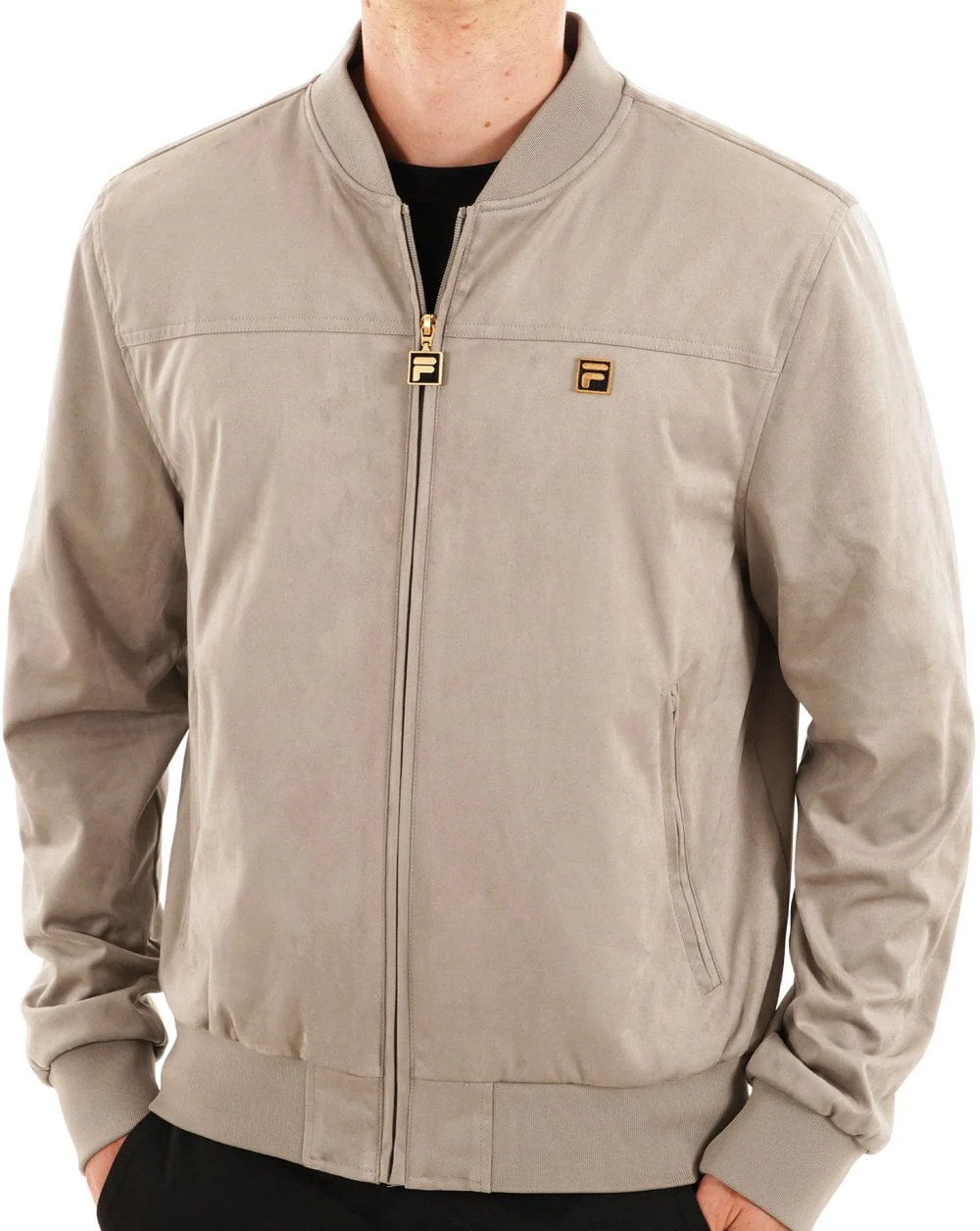 Fila Gold Suede look Jacket Vintage Grey