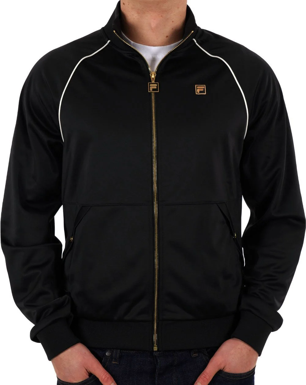 Fila Gold Tristan Track Top Black - Image 4