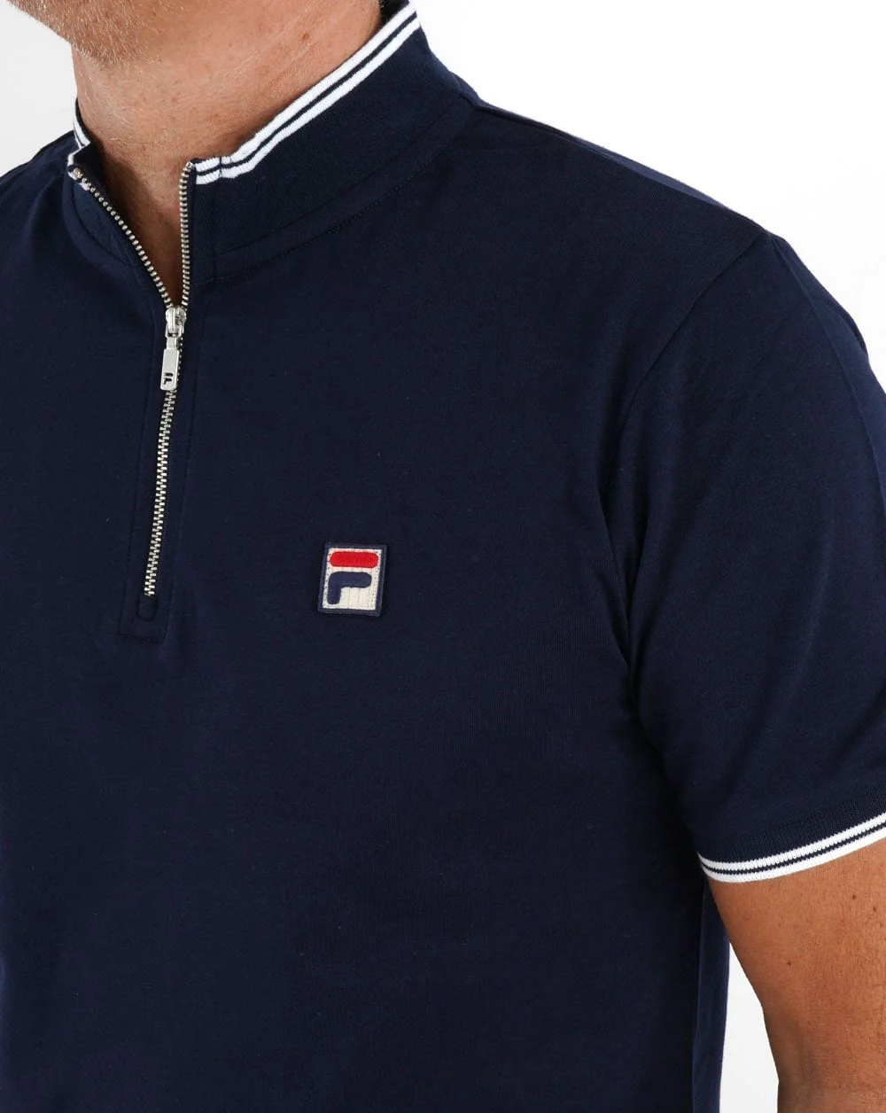 Fila Vintage 1/4 Zip Polo Navy - Image 5