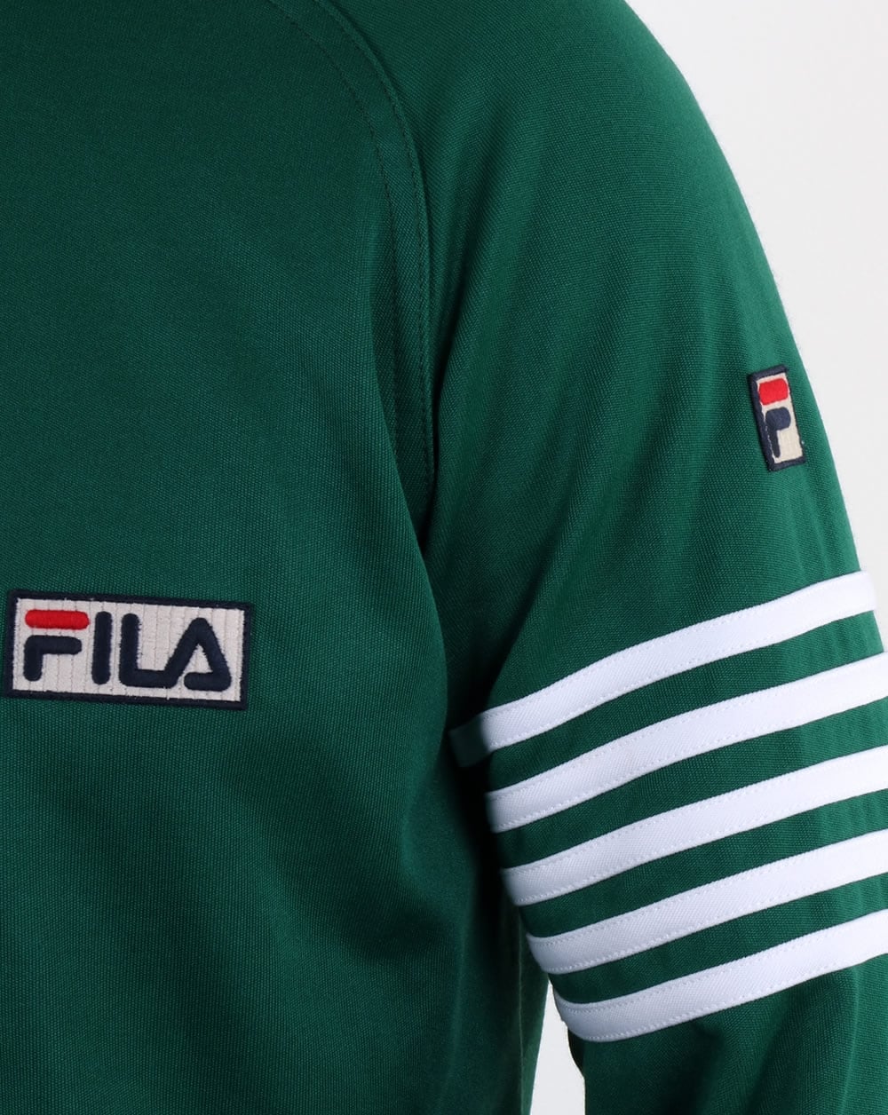 Fila Vintage 5 Stripe Track Top Evergreen - Image 4
