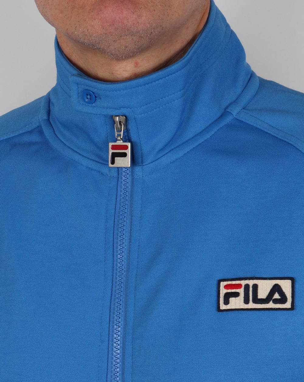 Fila Vintage 5 Stripe Track Top Ocean Blue/White - Image 2
