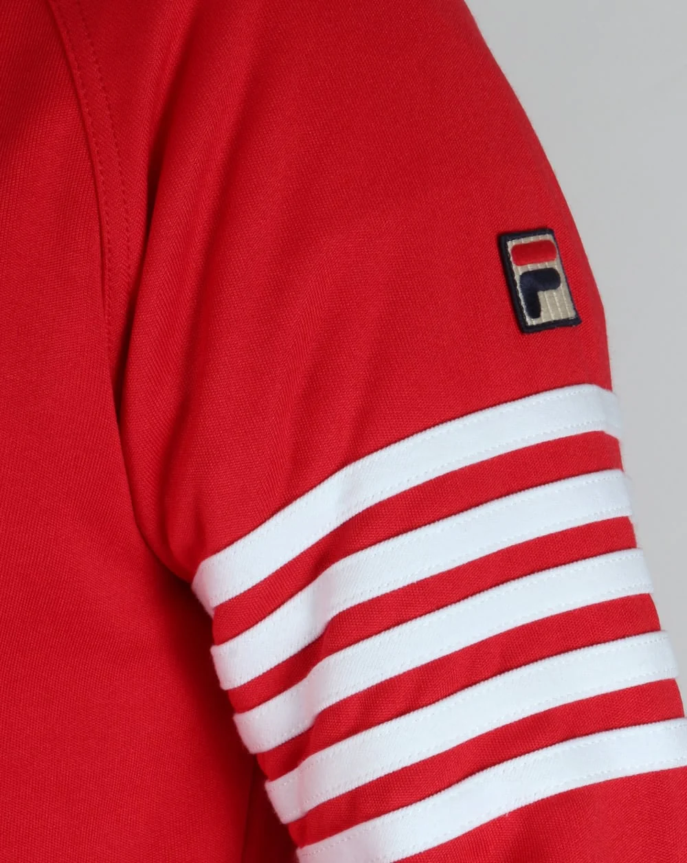 Fila Vintage 5 Stripe Track Top Red - Image 3