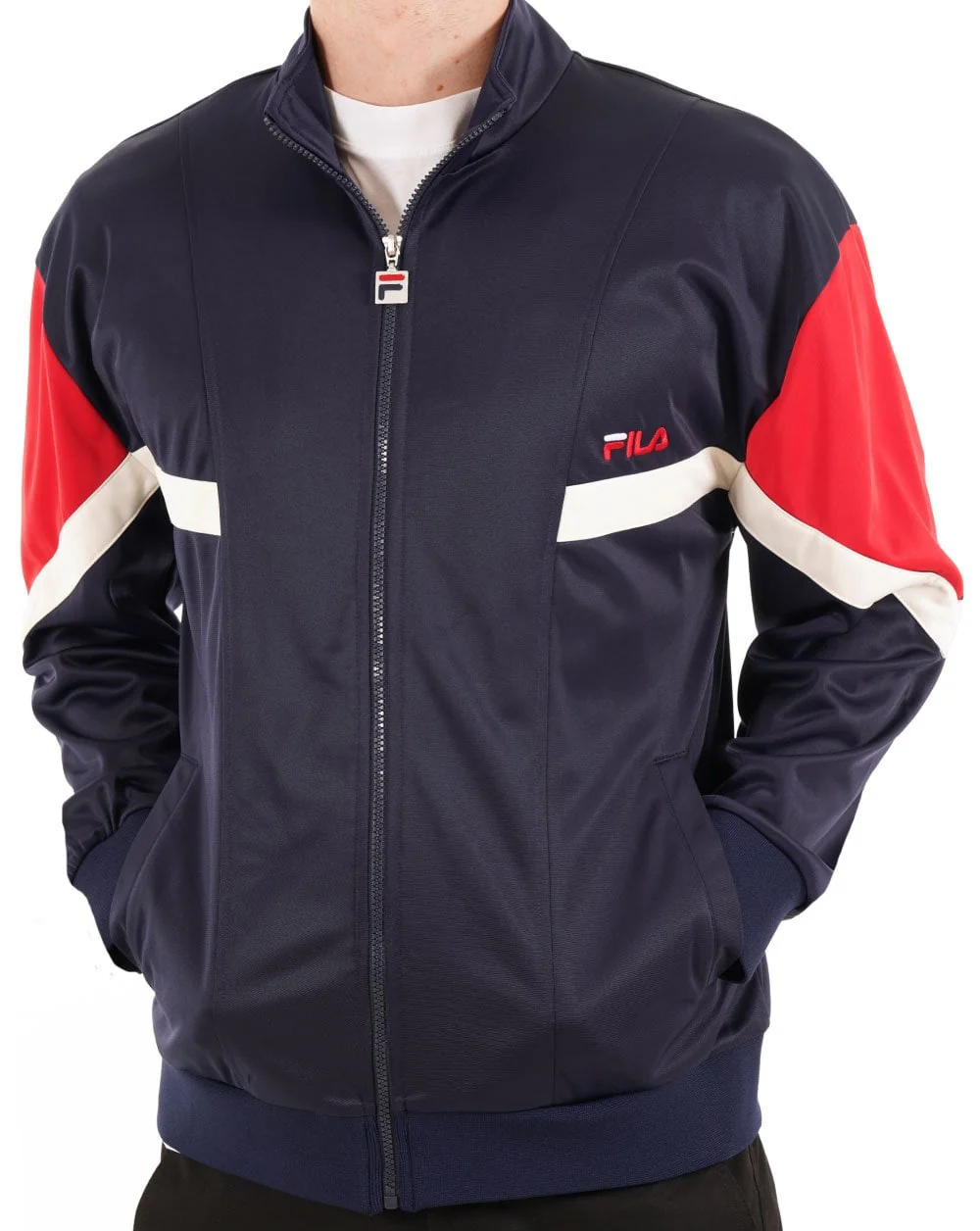 Fila Vintage Albarn Track Top Navy - Image 2