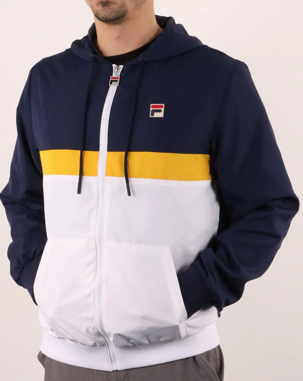 Fila Vintage Ambrose Jacket Navy/White/Gold - Image 3