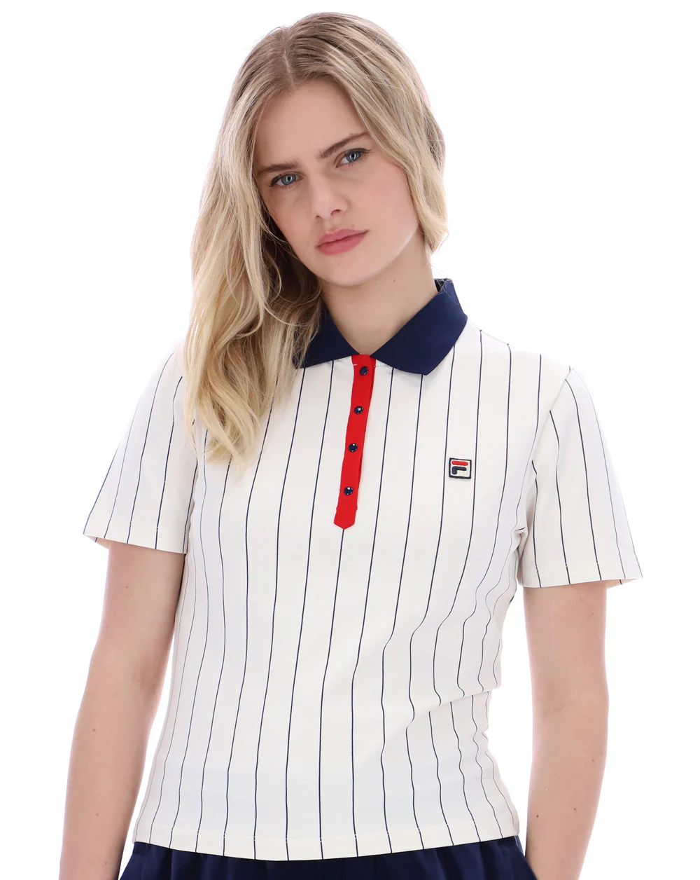 Fila Vintage Bai Fitted Polo Shirt Gardenia - Image 2