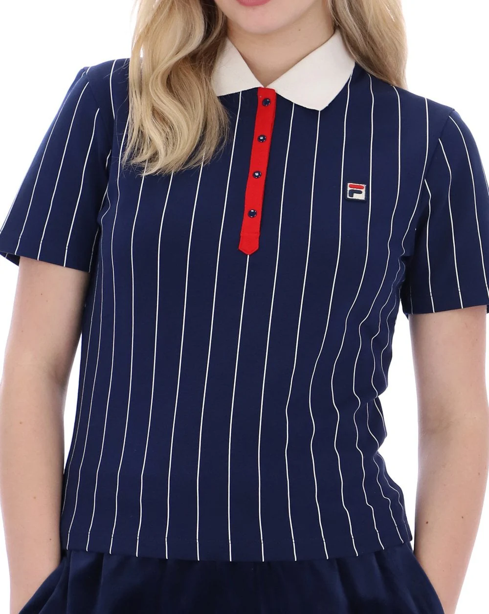 Fila Vintage Bai Fitted Polo Shirt Navy - Image 2