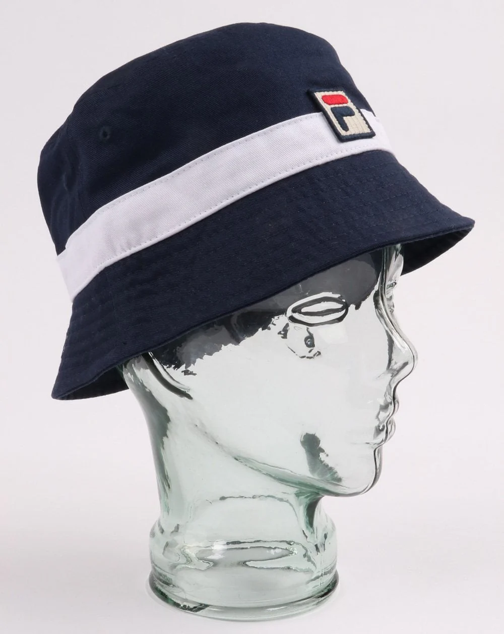 Fila Vintage Basil Bucket Hat Navy/White - Image 3