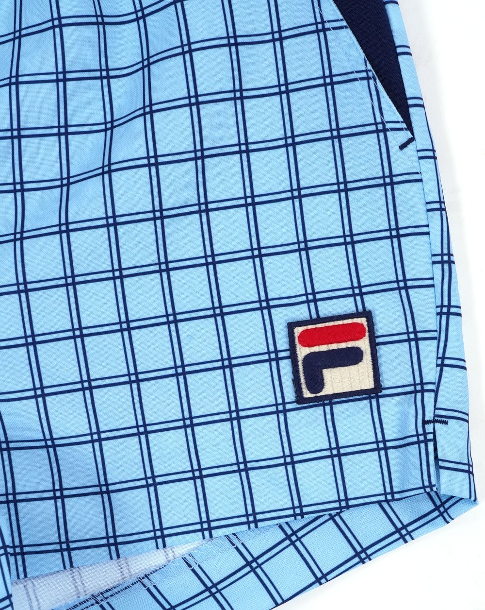 Fila Vintage Brookes Windowpane Shorts Sky Blue/Navy - Image 2