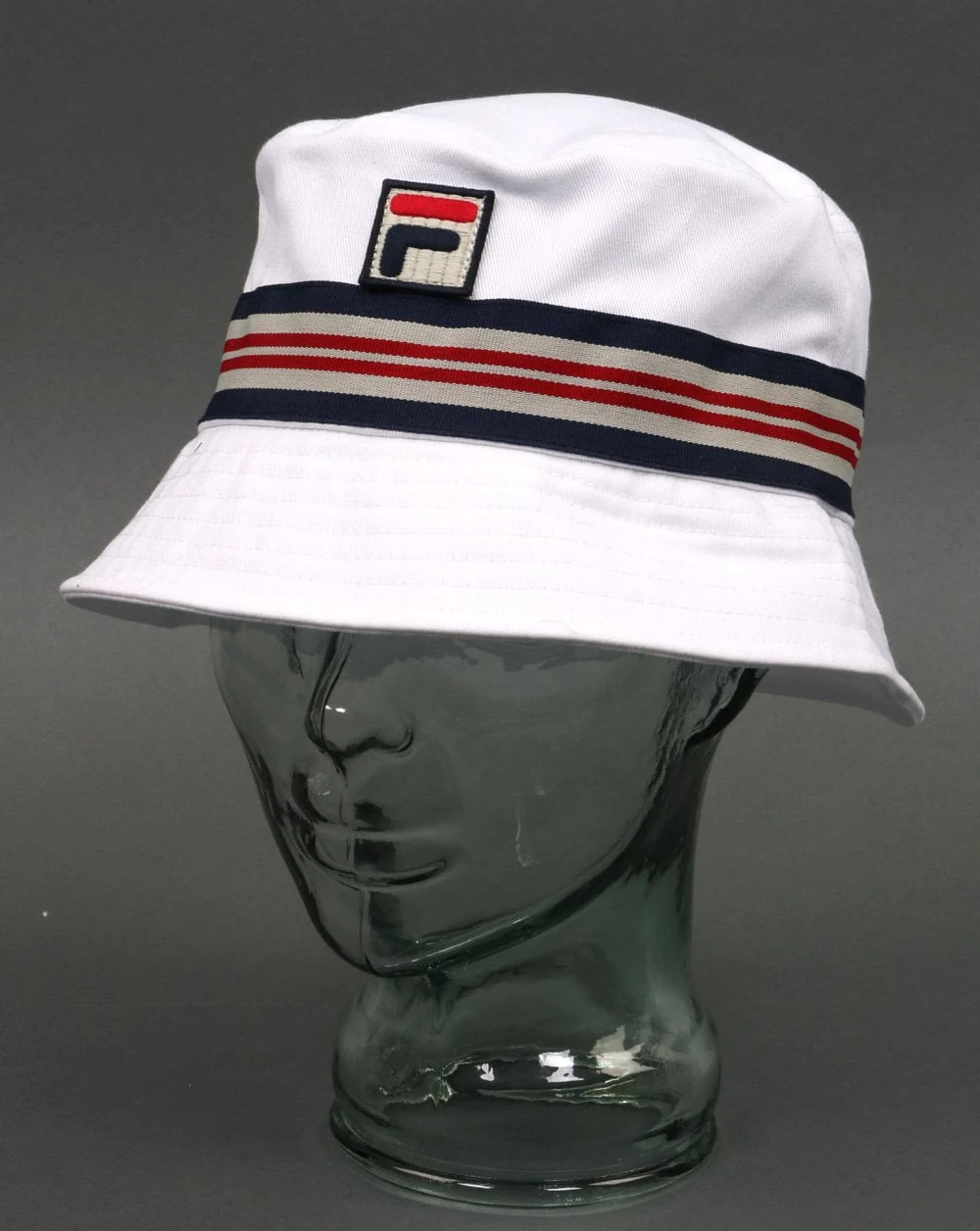 Fila Vintage Casp Bucket Hat White