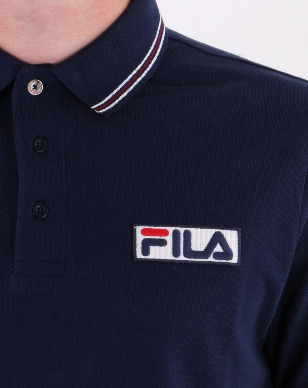 Fila Vintage Connell Polo Shirt Navy - Image 4