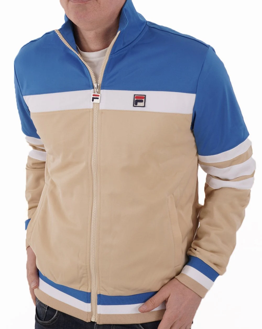Fila Vintage Courto Mk2 Track Top Boulder/Blue - Image 3