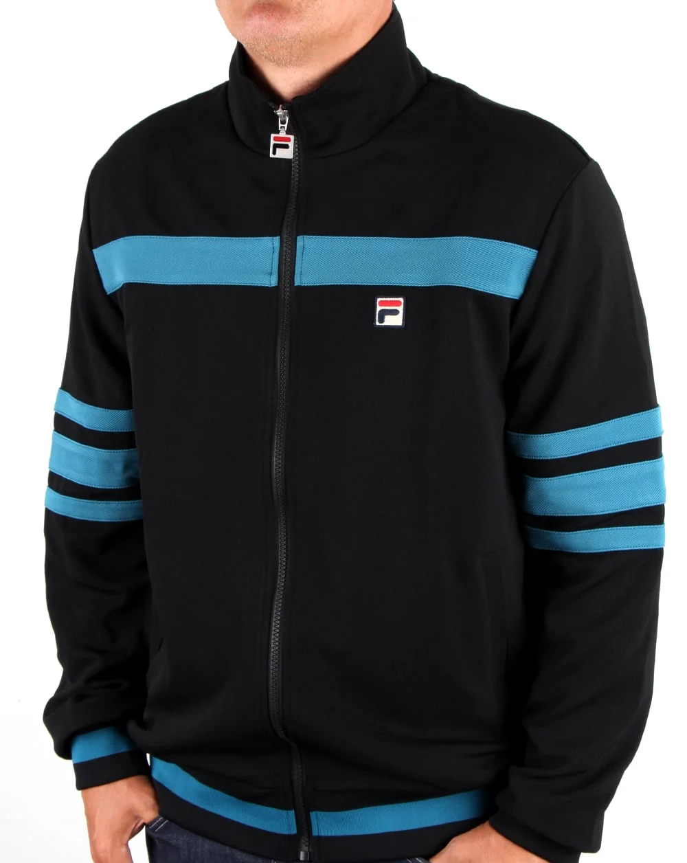 Fila Vintage Courto Track Top Black/ Blue