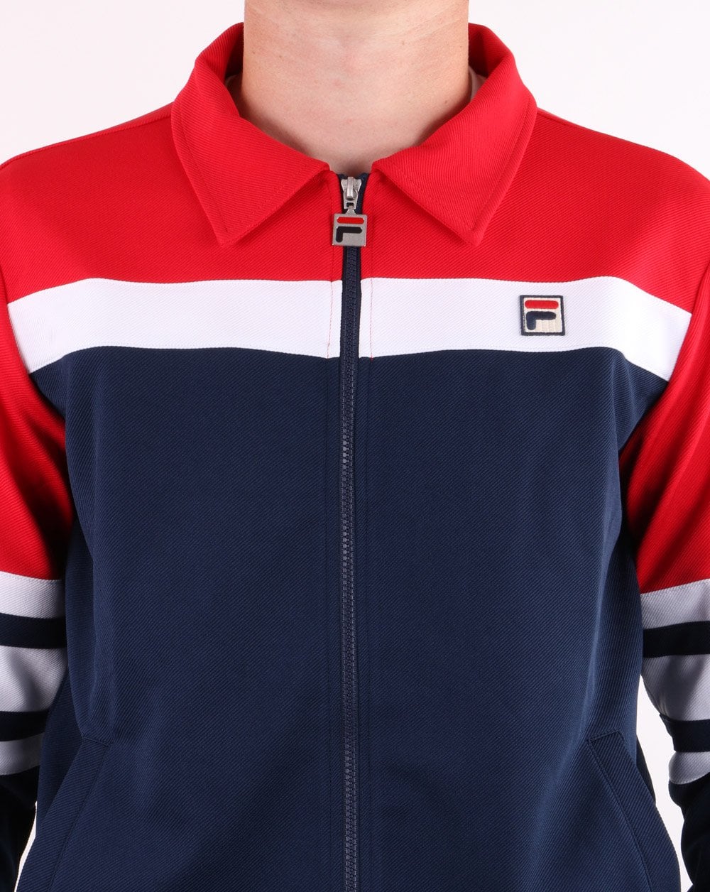 Fila Vintage Courto Track Top Red/Navy/White - Image 5