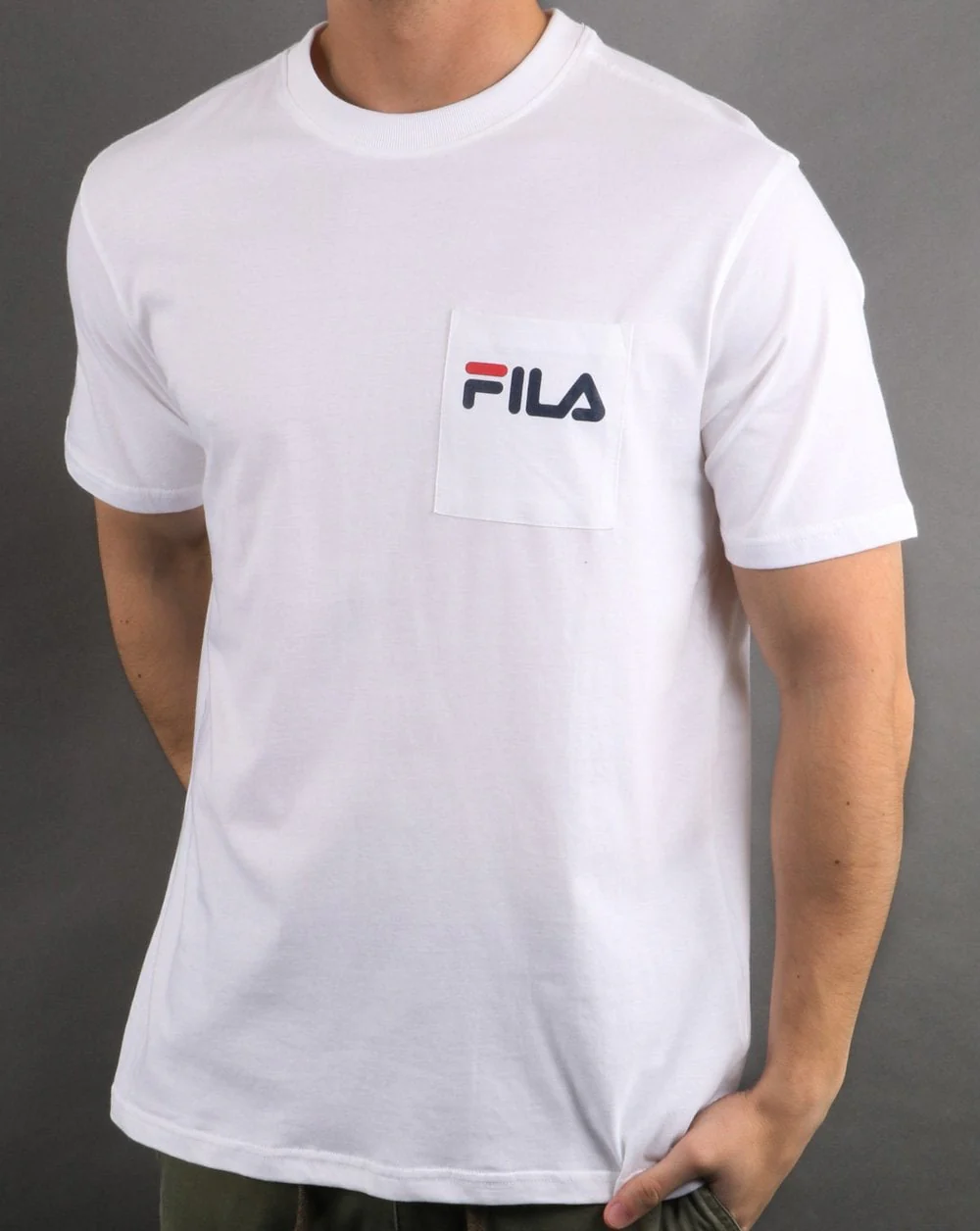 Fila Vintage Curtis Pocket T Shirt White - Image 2
