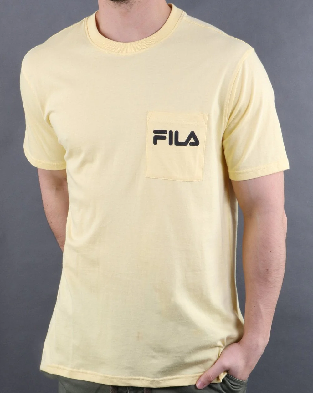 Fila Vintage Curtis Pocket T Shirt Yellow - Image 2