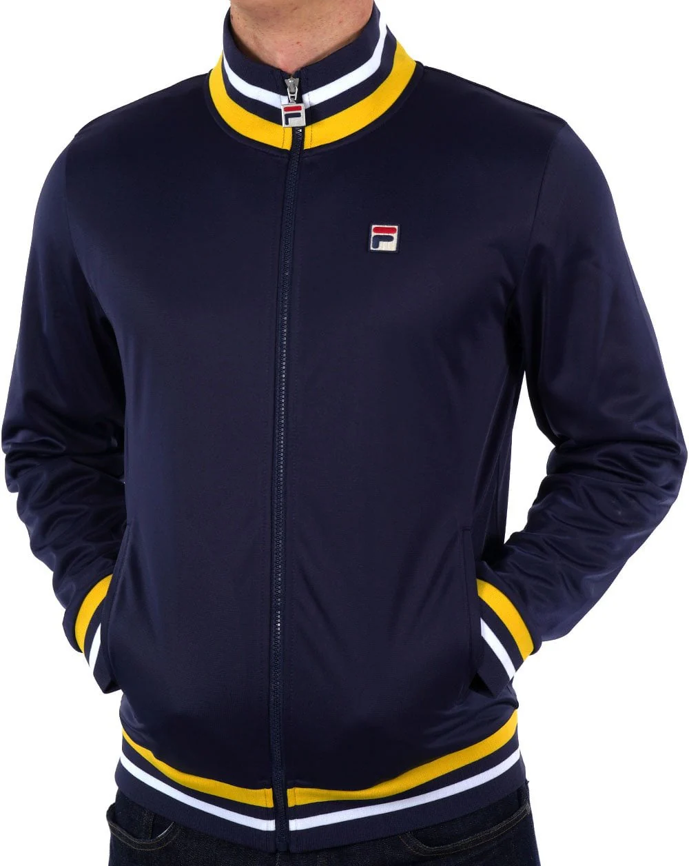 Fila Vintage Dane Track Top Navy - Image 2