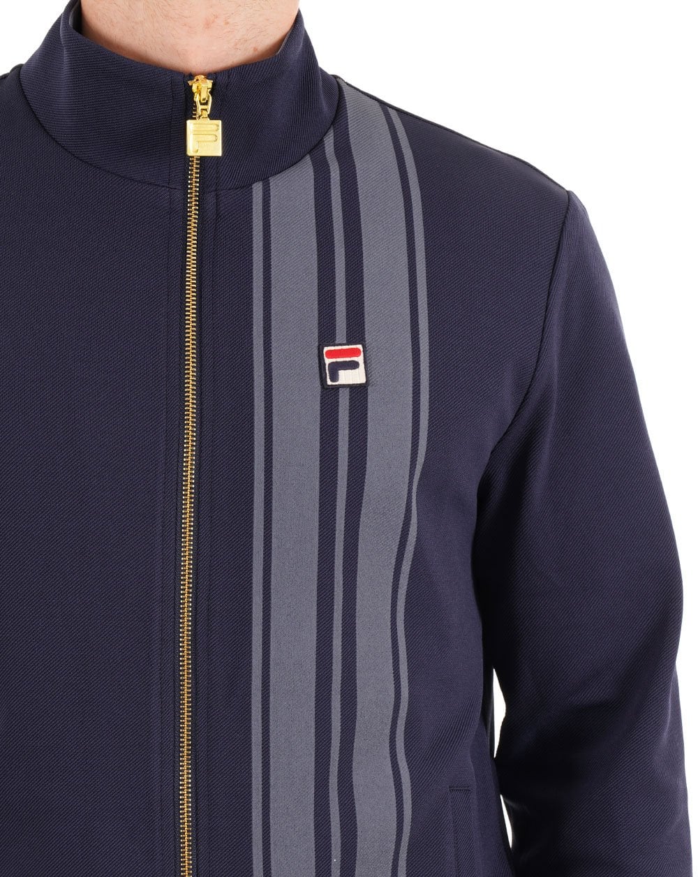 Fila Vintage Dante Track Top Navy - Image 2