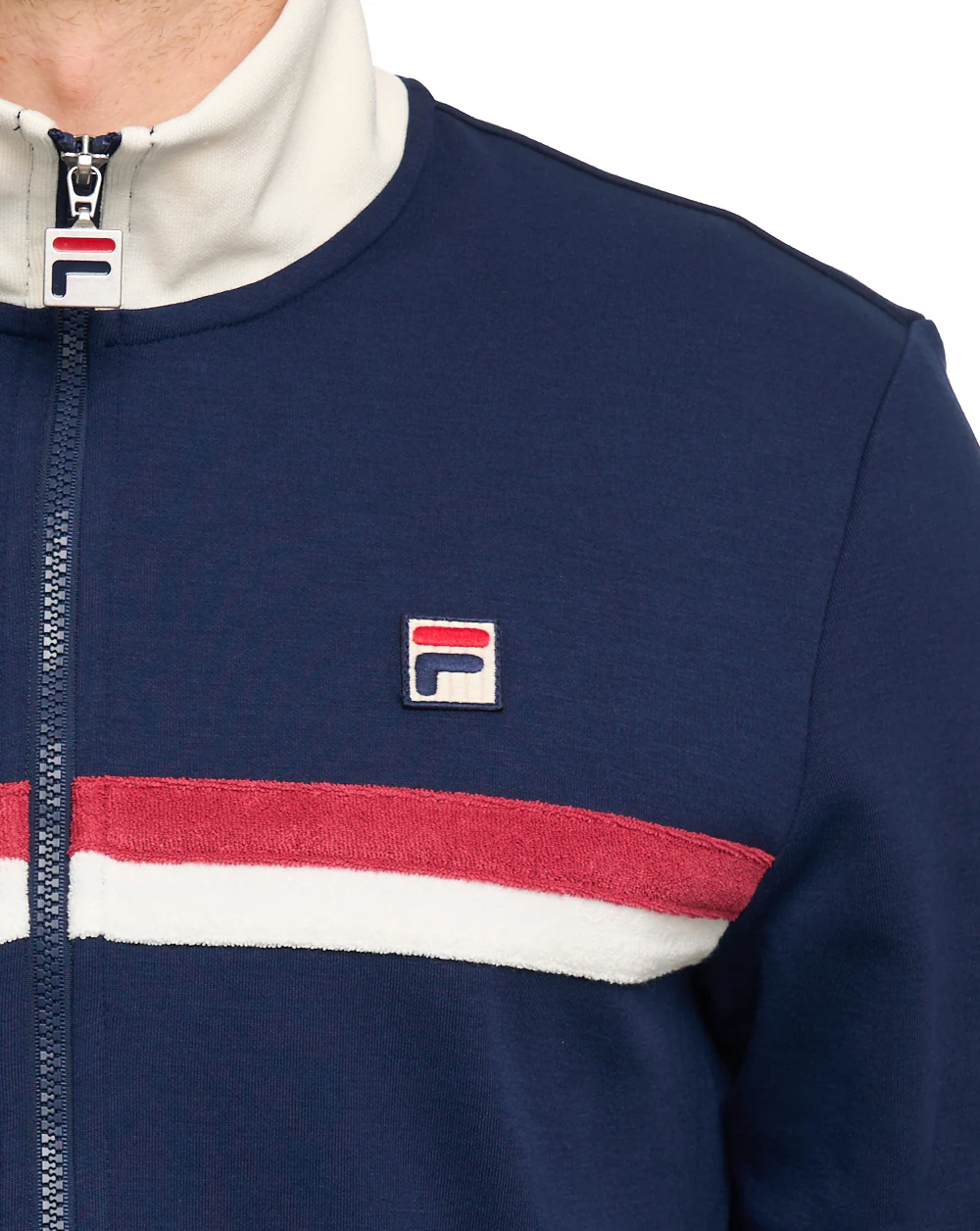 Fila Vintage Enrico Track Top Navy - Image 3