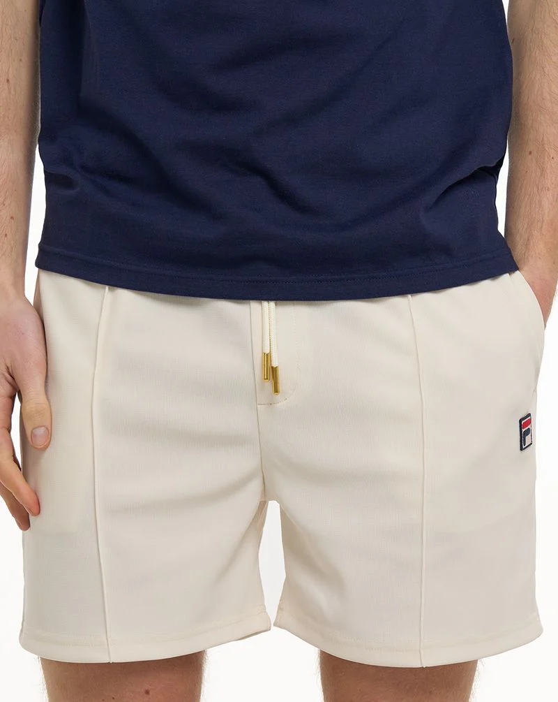 Fila Vintage Eusebio Pin Tuck Shorts Gardenia - Image 2