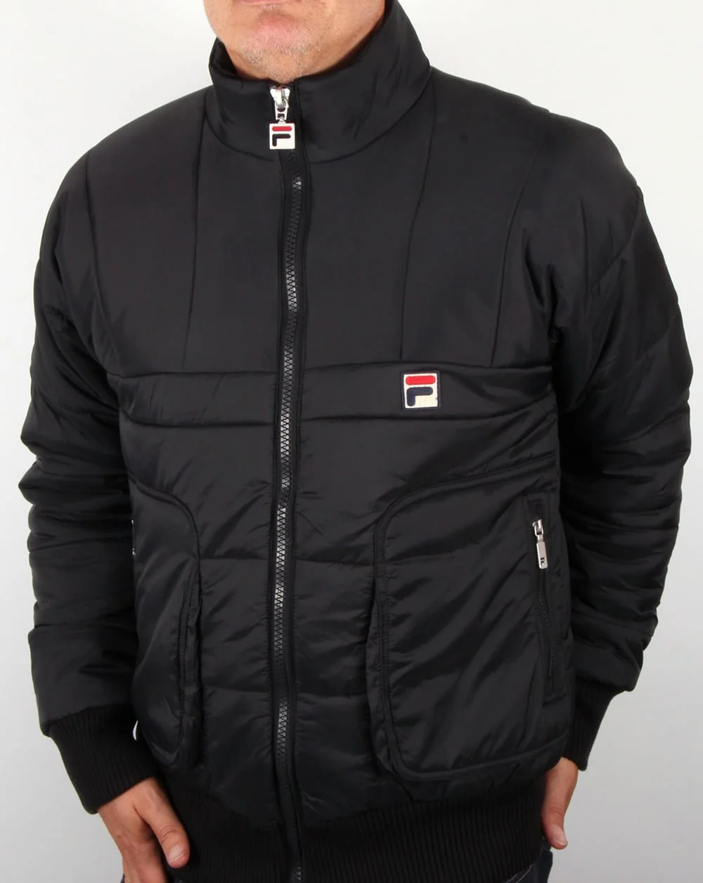 Fila Vintage Gallio Puffer Ski Jacket Black - Image 2