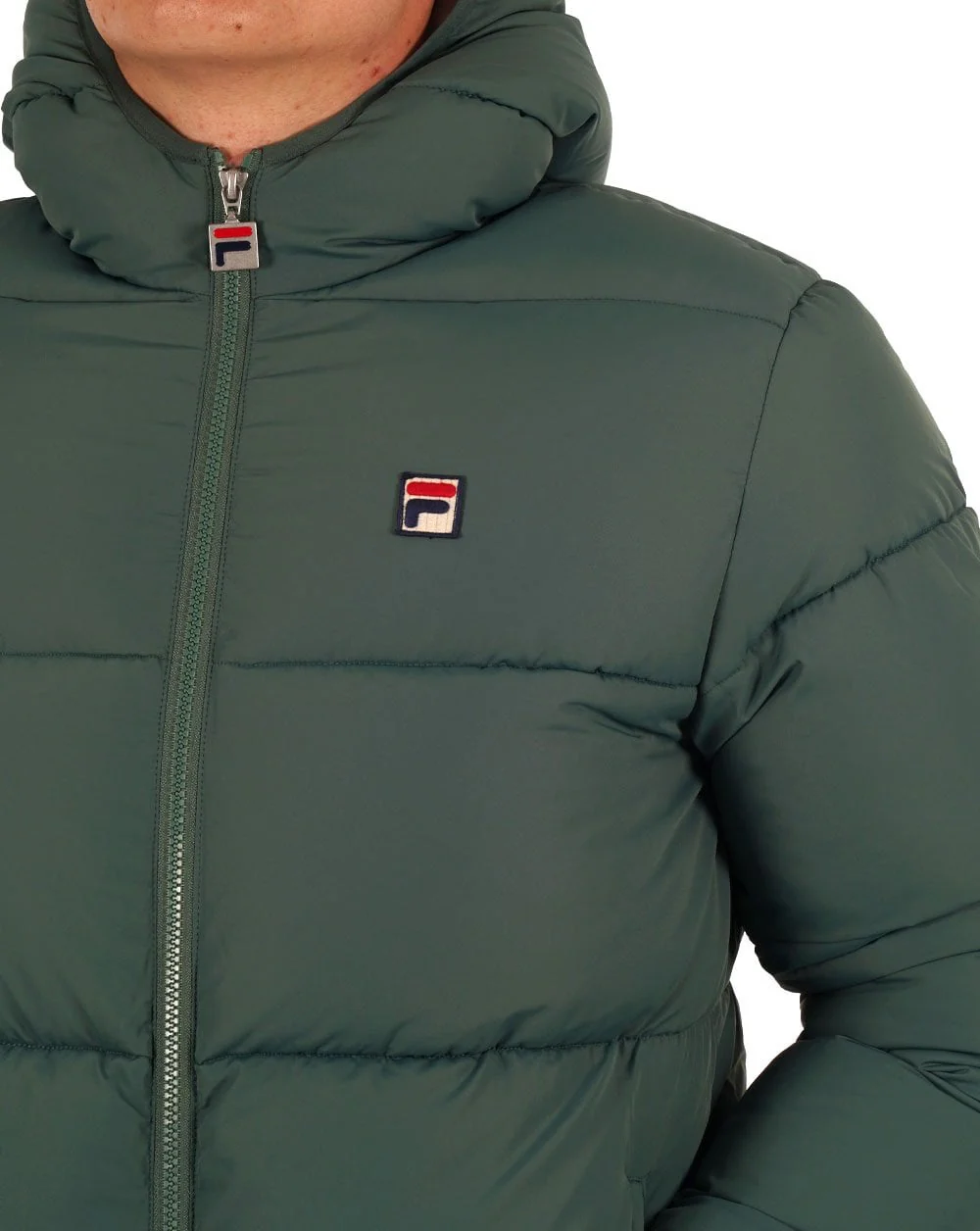 Fila Vintage Harry Puffer Jacket Dark Forest - Image 2