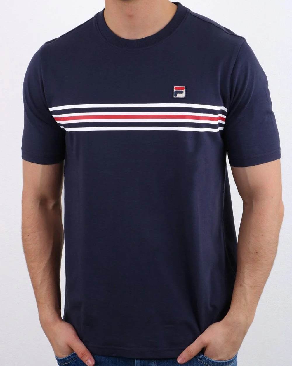Fila Vintage Icon T Shirt Navy