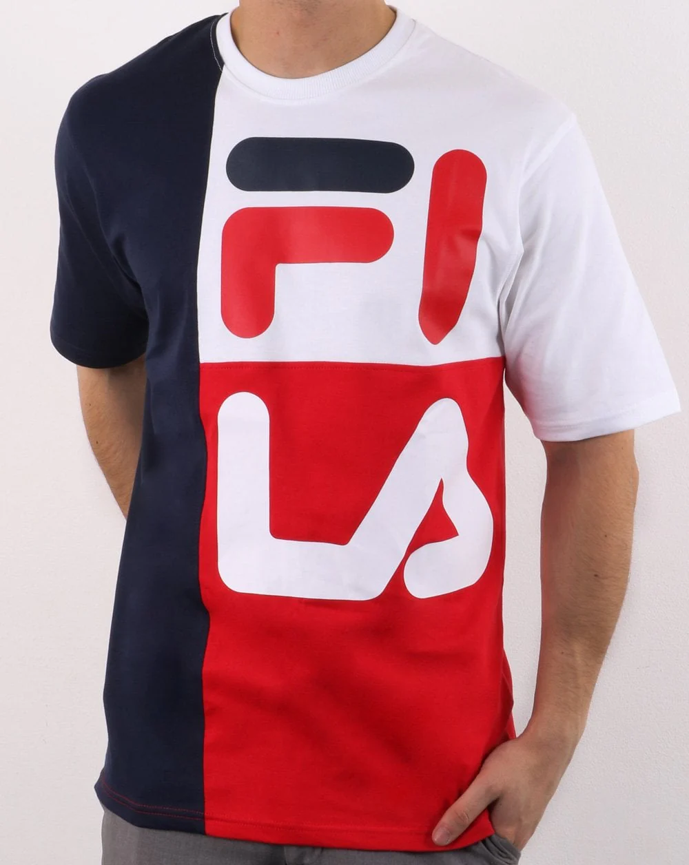 Fila Vintage Indo T Shirt Navy - Image 2