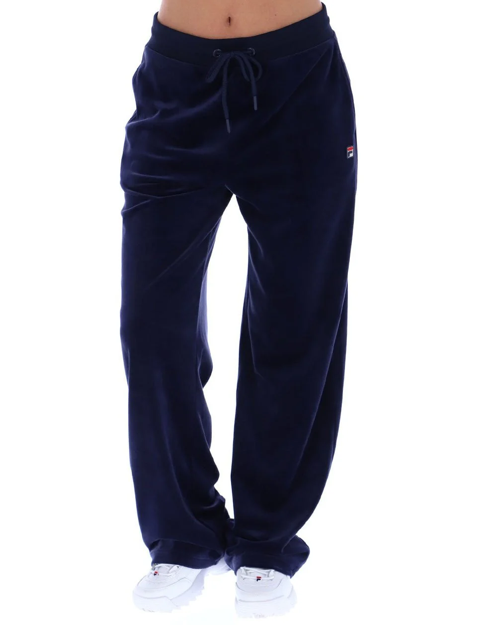 Fila Vintage Isabella Velour Track Pants Navy - Image 2