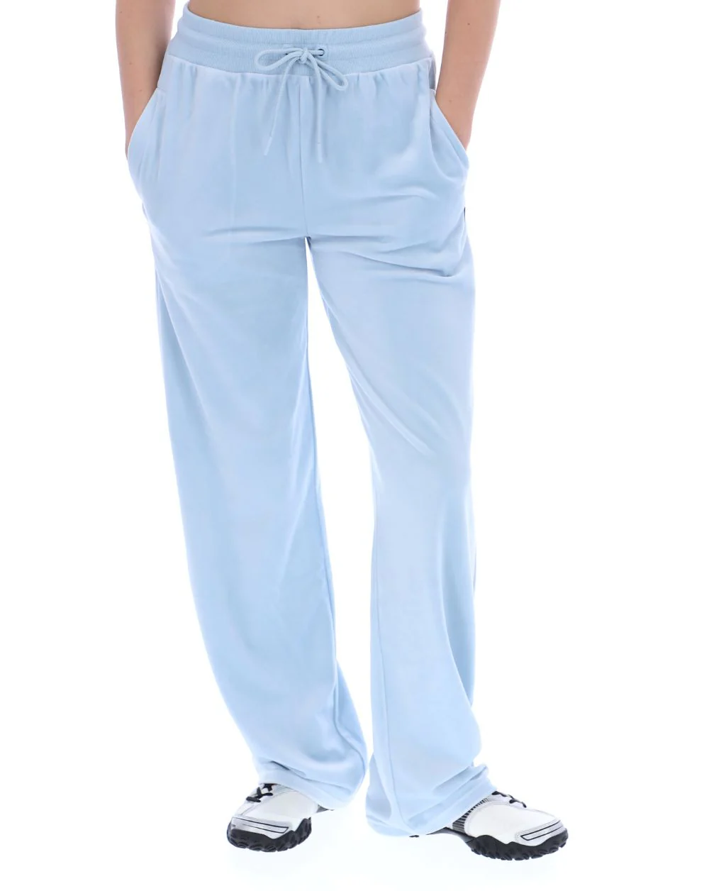 Fila Vintage Isabella Velour Track Pants Sky Blue - Image 2
