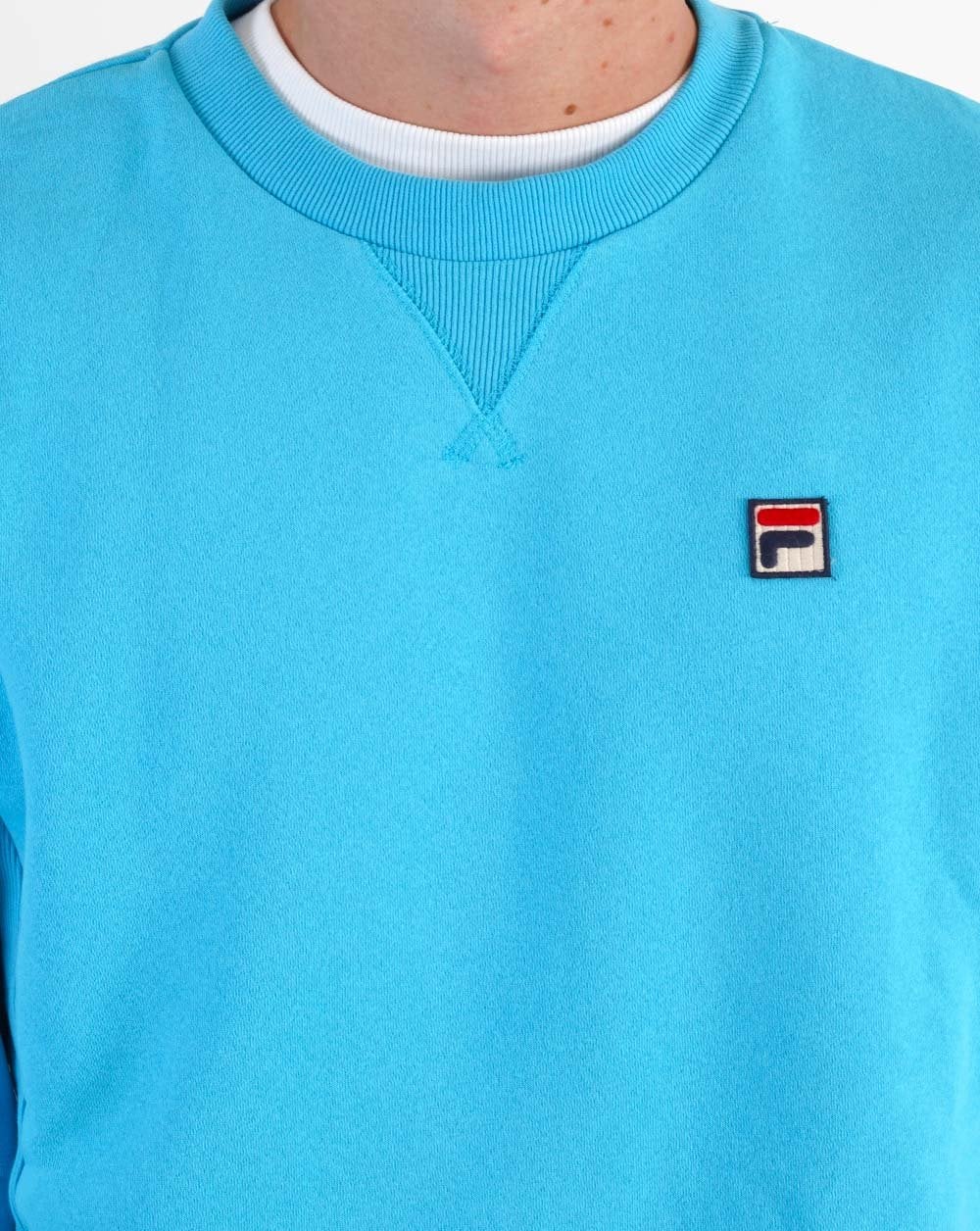 Fila Vintage Luka Crew Sweat Aqua Blue - Image 2