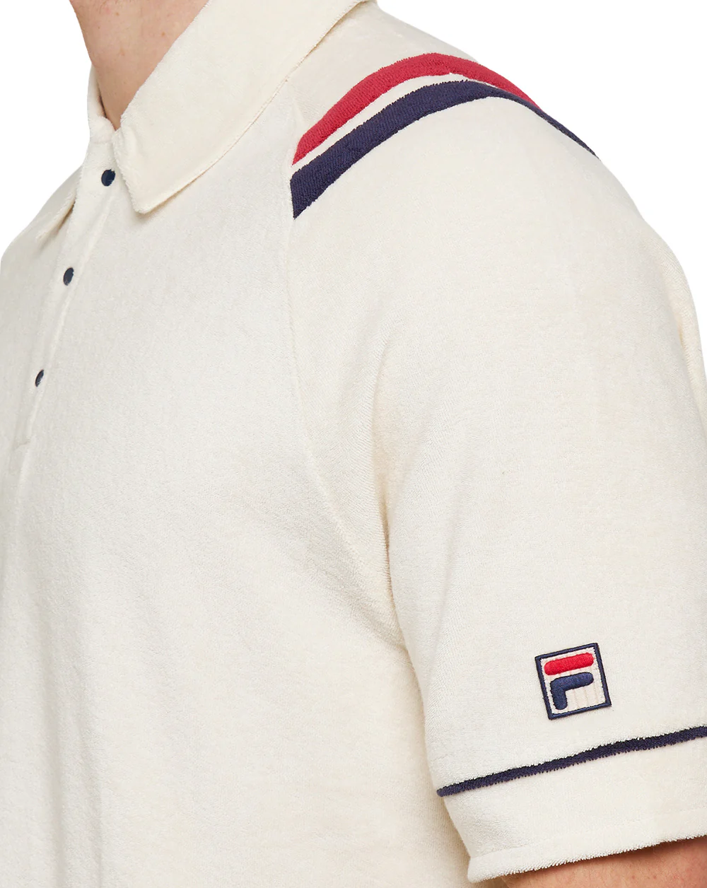 Fila Vintage Settanta Mk2 Towelling Polo Gardenia - Image 2