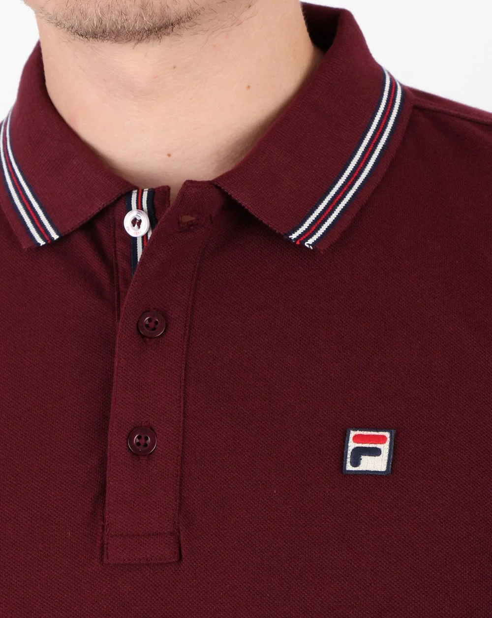 Fila Vintage Matcho 4 Polo Shirt Rum Raisin - Image 2