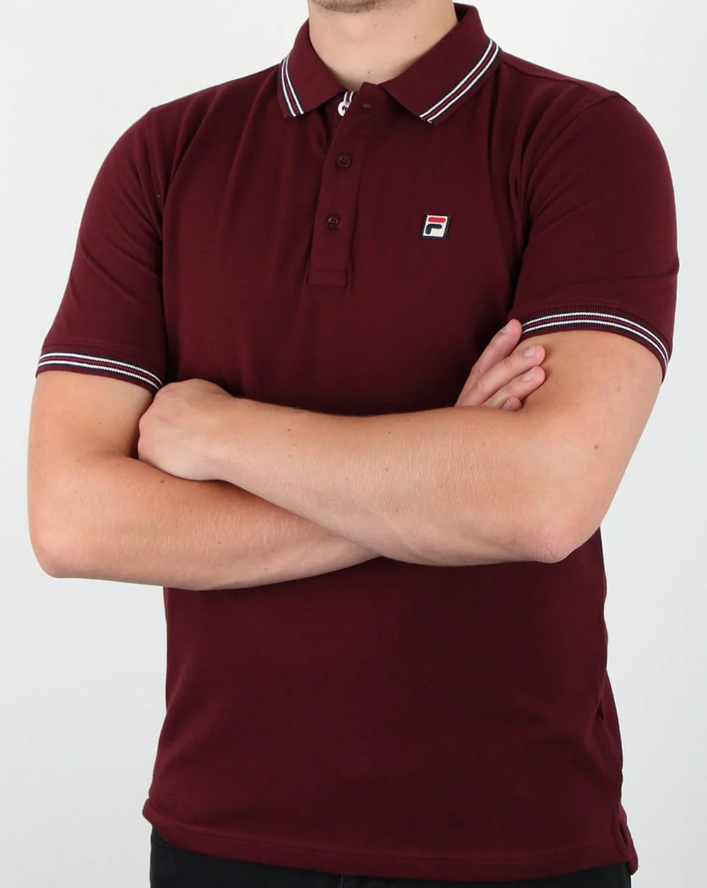 Fila Vintage Matcho 4 Polo Shirt Rum Raisin - Image 3