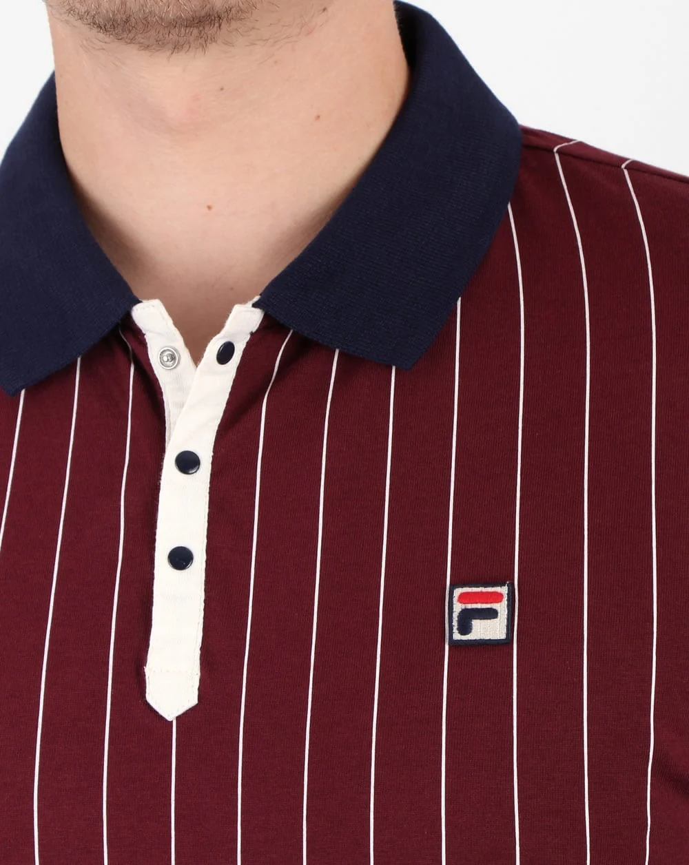 Fila Vintage Mk1 Settanta Polo Shirt Rum Raisin - Image 2