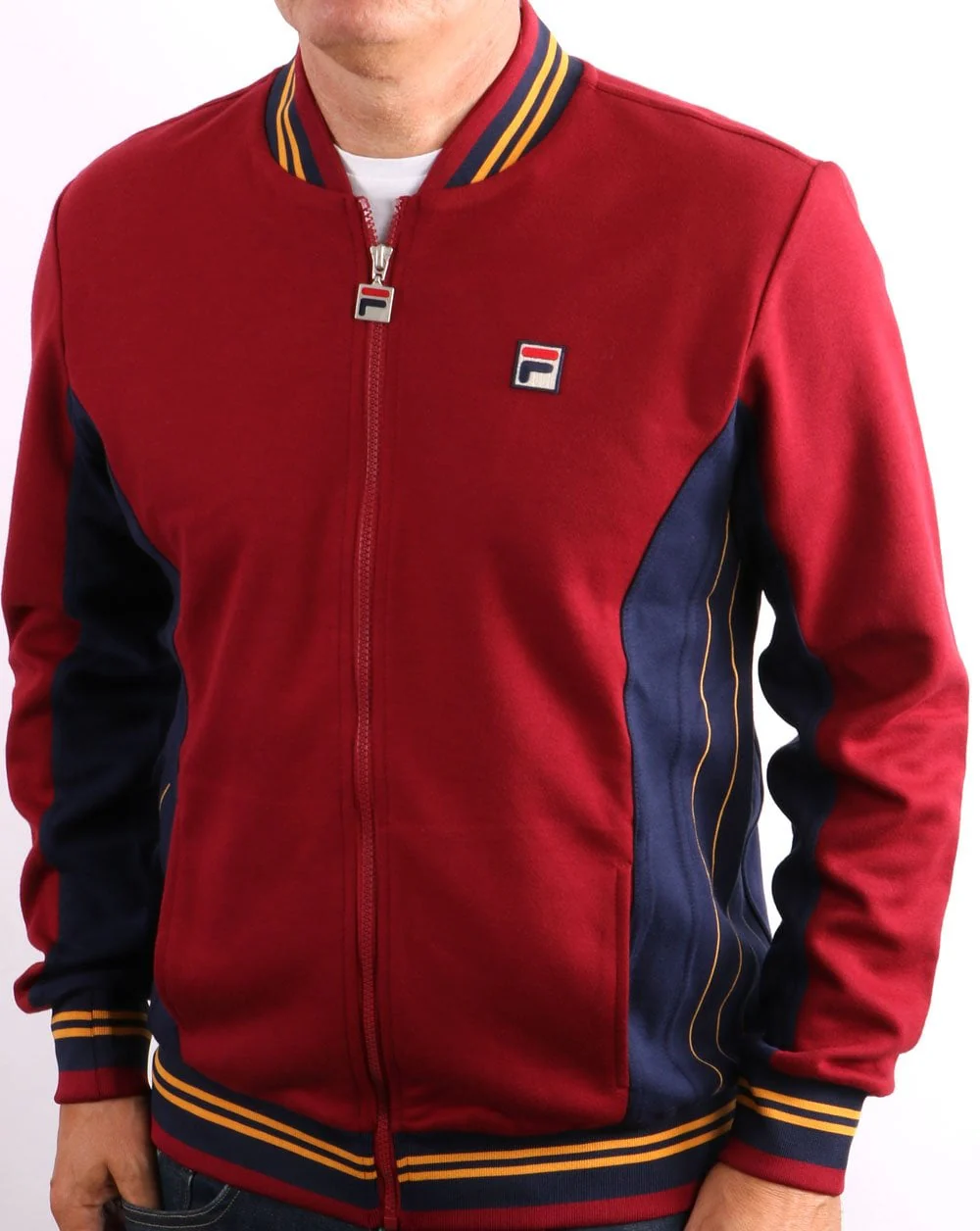 Fila Vintage Mk1 Settanta Track Top Dark Red/Navy