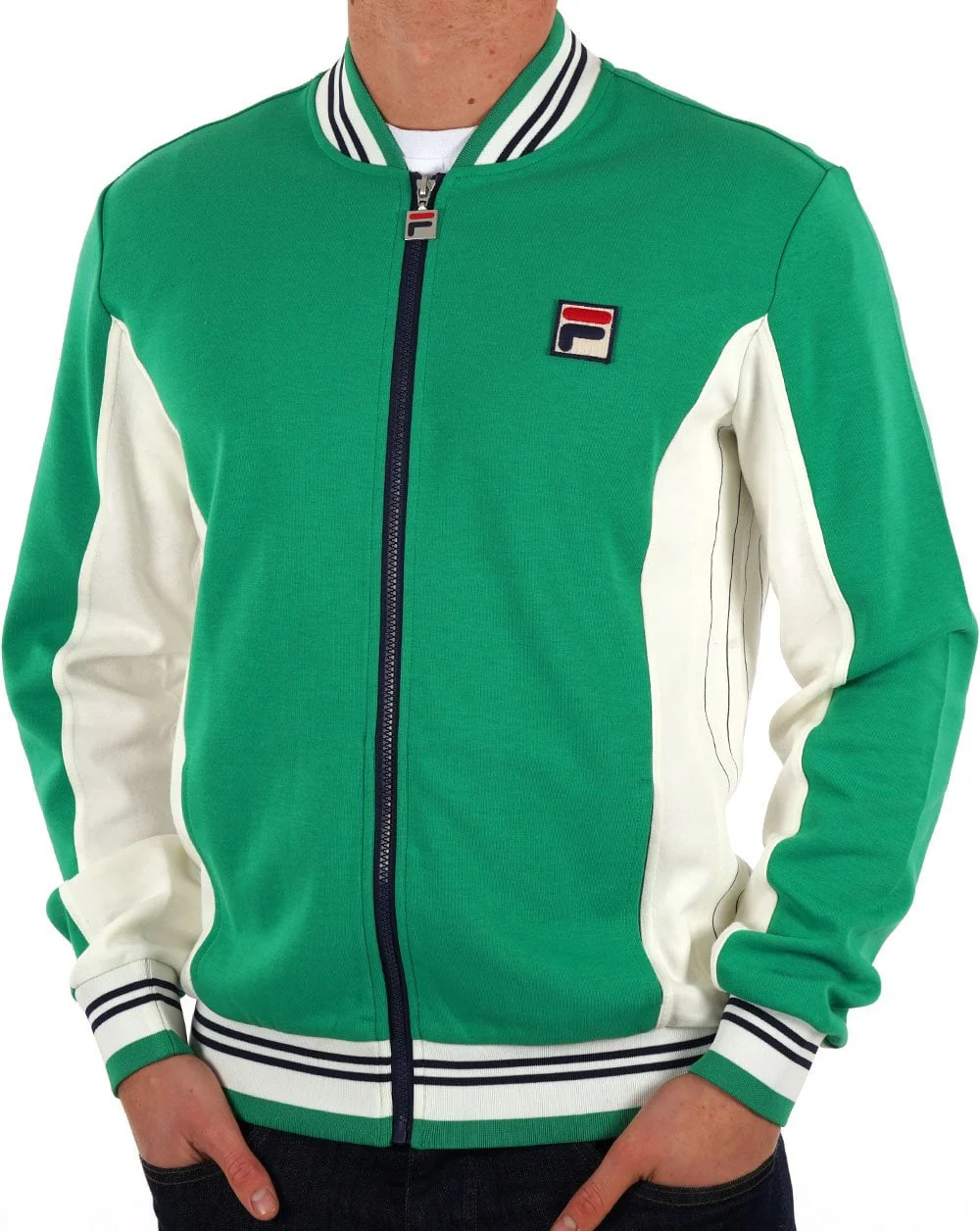 Fila Vintage Mk1 Settanta Track Top Kelly Green OG - Image 2