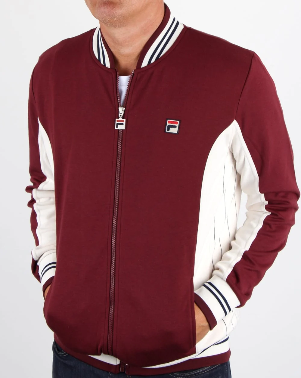 Fila Vintage Mk1 Settanta Track Top New Burgundy - Image 2
