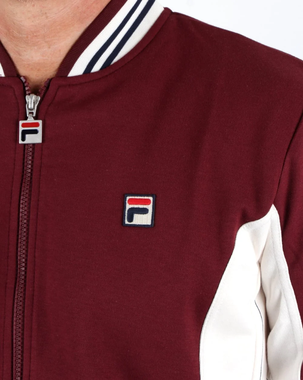 Fila Vintage Mk1 Settanta Track Top New Burgundy - Image 3