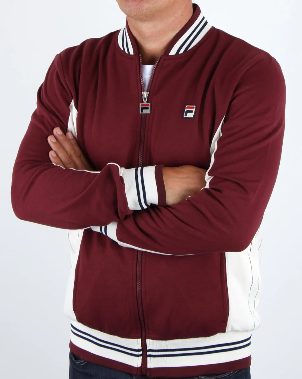 Fila Vintage Mk1 Settanta Track Top New Burgundy - Image 4