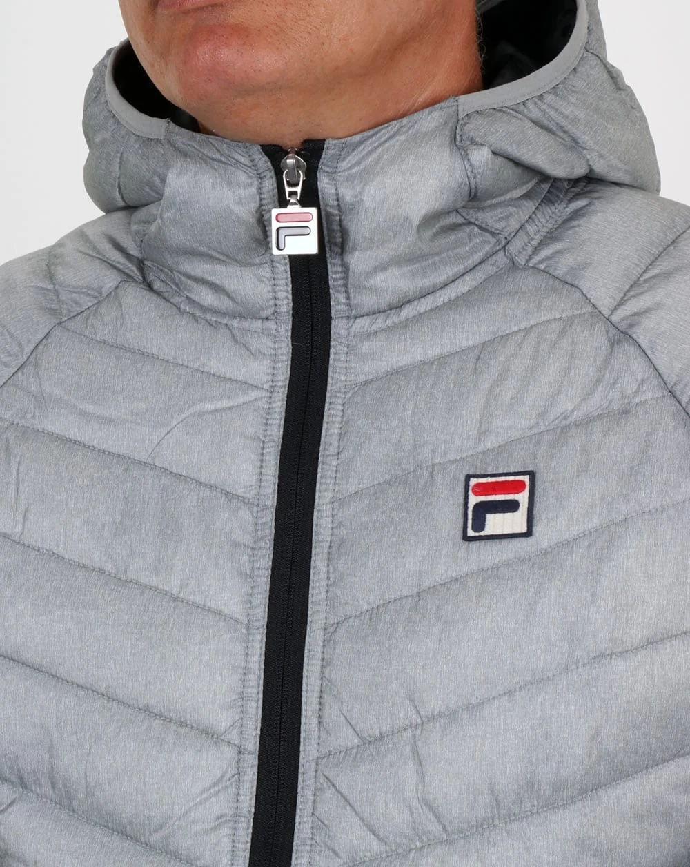 Fila Vintage Padded Puffer Jacket Grey - Image 2