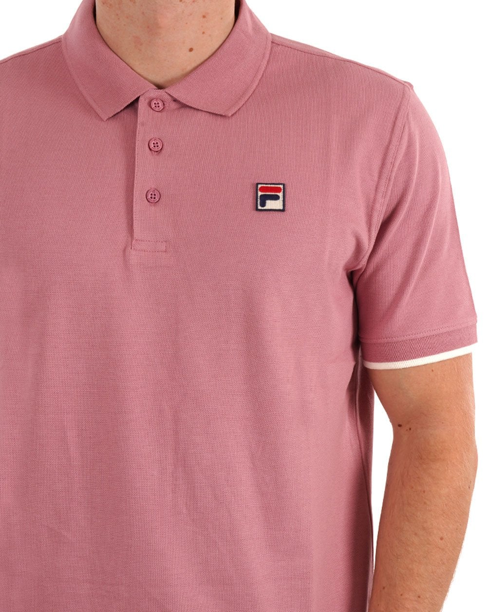 Fila Vintage Polo Shirt Deep Pink - Image 2