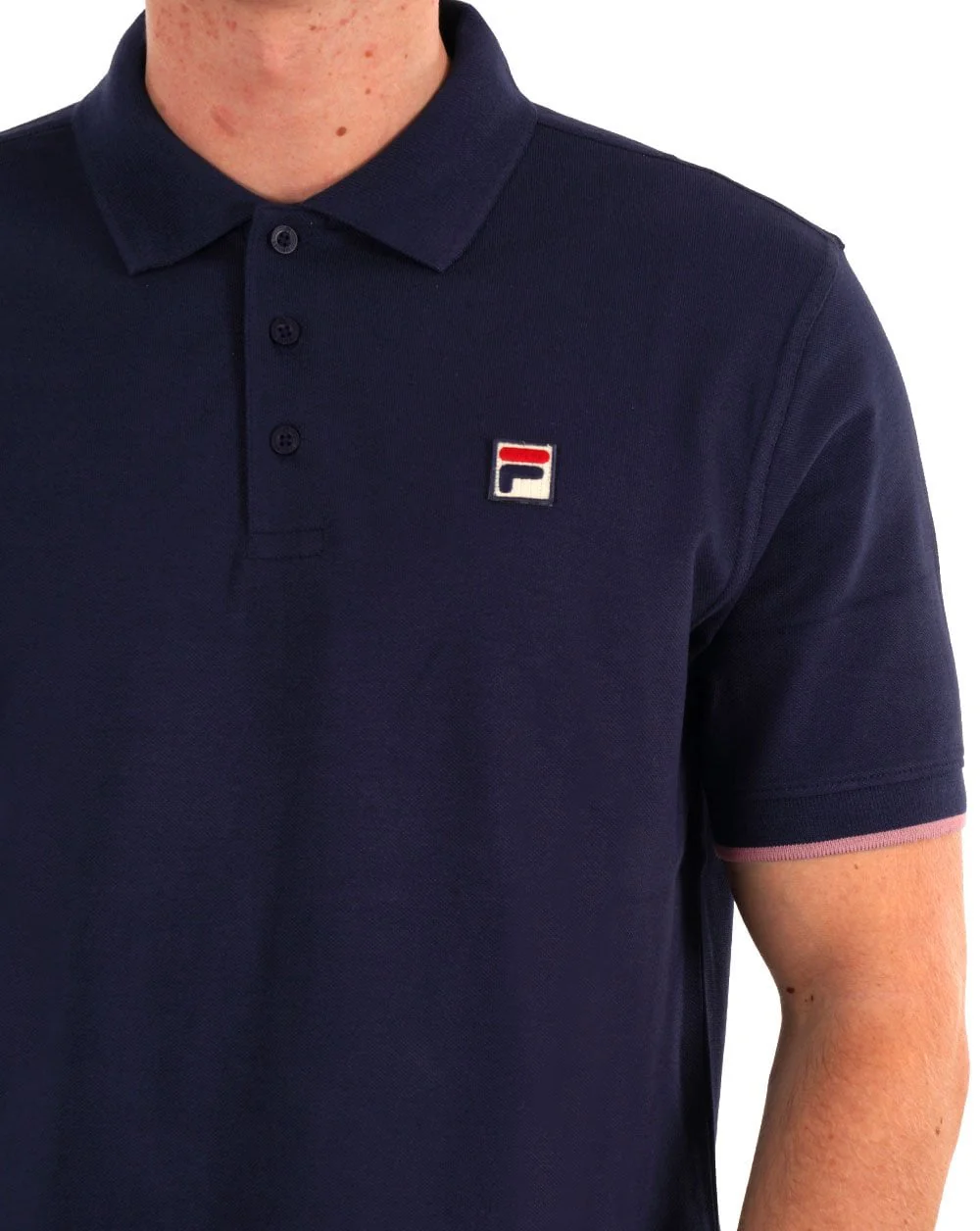 Fila Vintage Polo Shirt Navy - Image 2